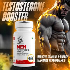 PAN Men Testosterone Booster with Tribulus, Ashwagandha & Maca – 60 Tablets
