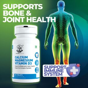 PAN Calcium Magnesium Vitamin D3 – 60 Tablets for Bone, Joint & Immunity Support